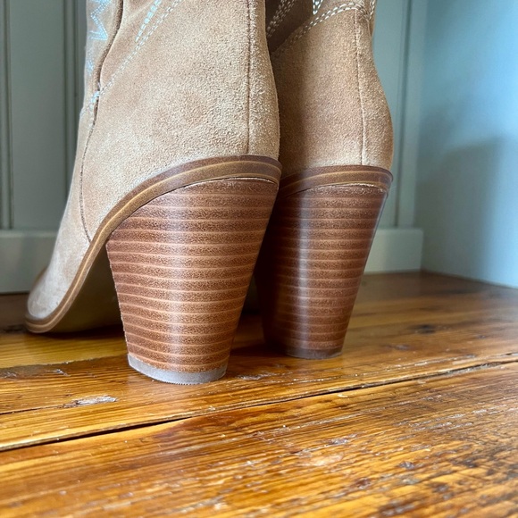 Marc Fisher Starburst Leather Cowboy Boots Cowgirl Boots Western Southwestern - Picture 8 of 10